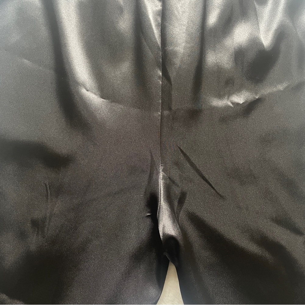 Hudson’s Bay Satin Pajama Pants Small Black Soft Luxury Sleepwear - Picture 5 of 16
